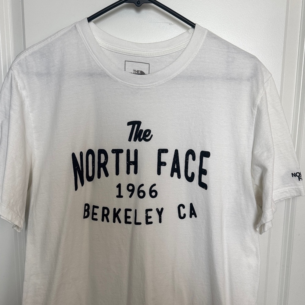 The North Face White Tee with Black Lettering